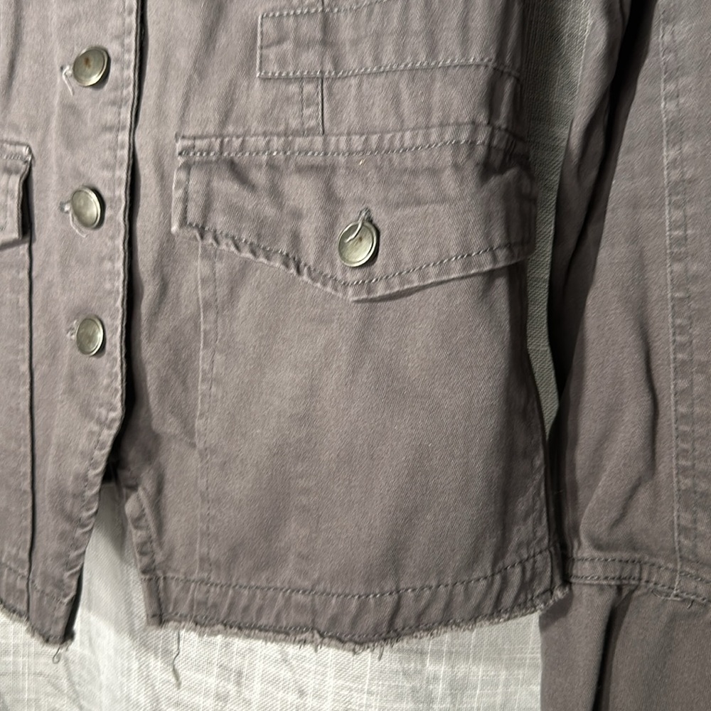 Military Jacket, Solid Button Down By Maurices Si… - image 4